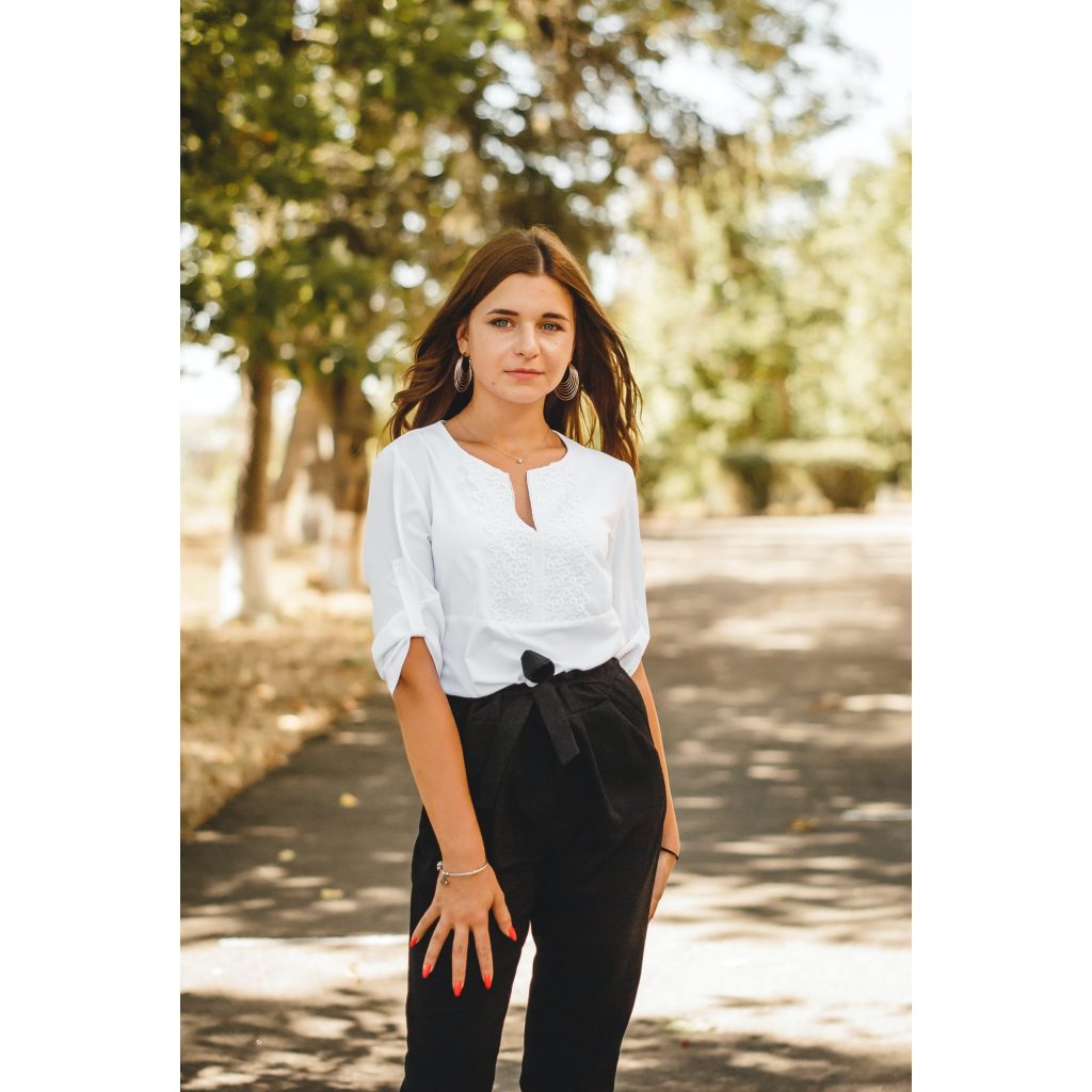 White Deep Neck Shirt (Daily Rental)